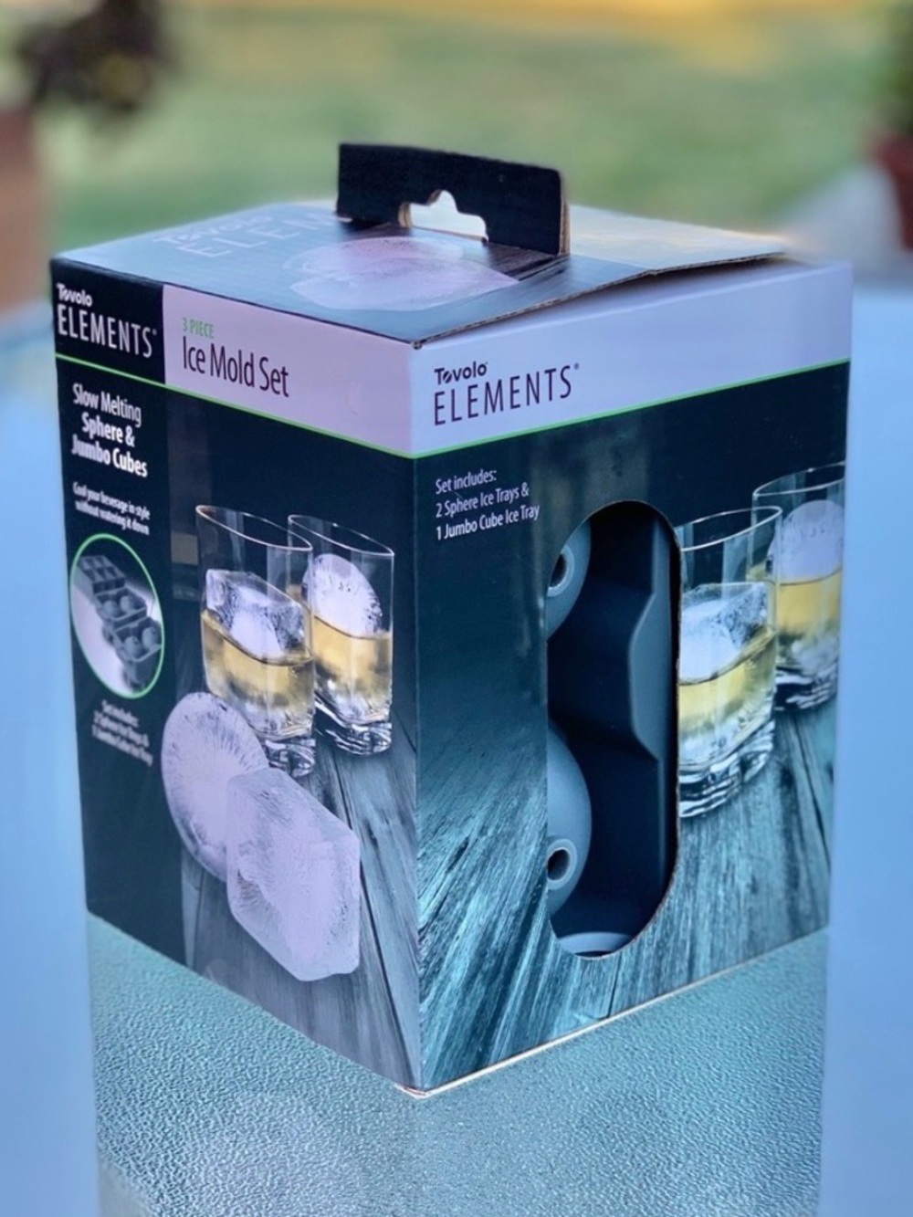 Tovolo Elements Gray Silicone Spheres and Jumbo Cube Shape Ice Trays